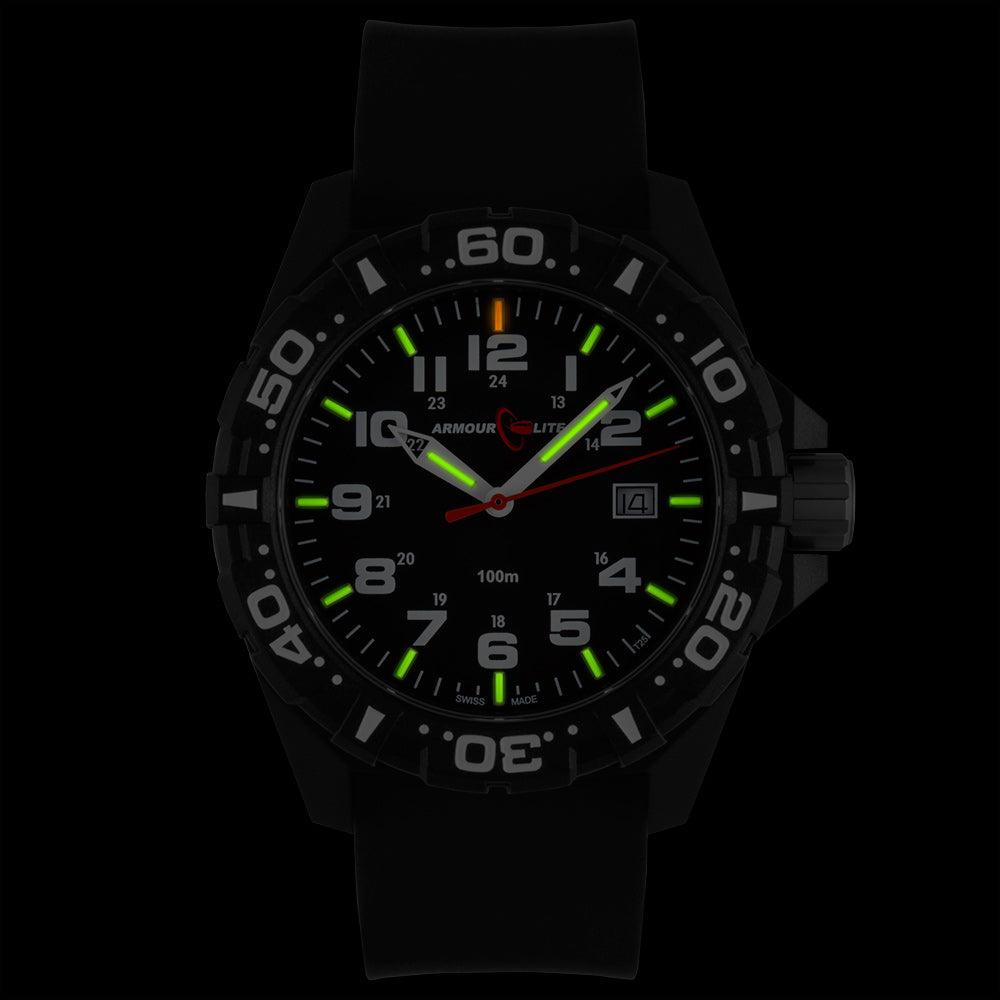 ArmourLite Operator Series AL1501 Swiss Made Tritium Illuminated Watch with Shatterproof Armourglass