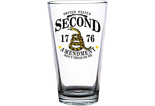 2 Monkey Trading AMERICANA PINT GLASS DON'T TREAD ON ME