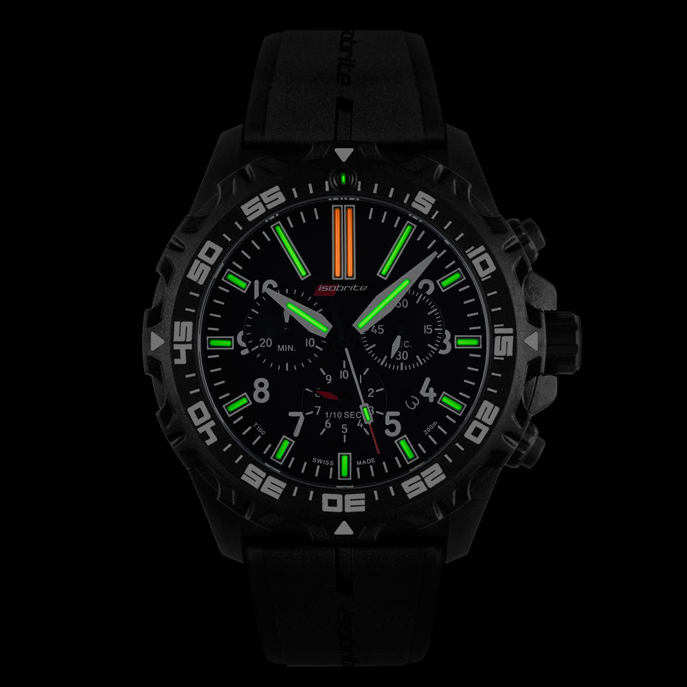 ArmourLite Isobrite Valor Series ISO403 Swiss Made T100 Tritium Illuminated Chronograph