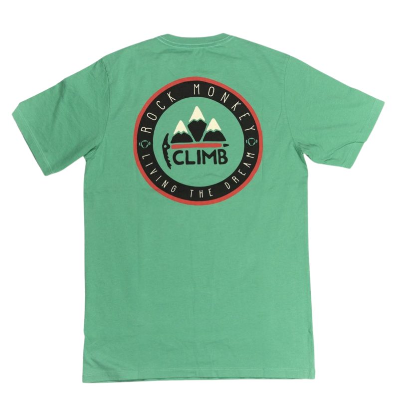 Rock Monkey Climb Everest Green Tee S/S