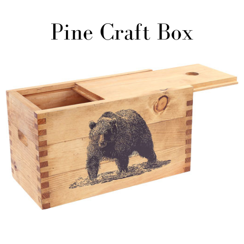 Sheffield Pine Craft Box Bear