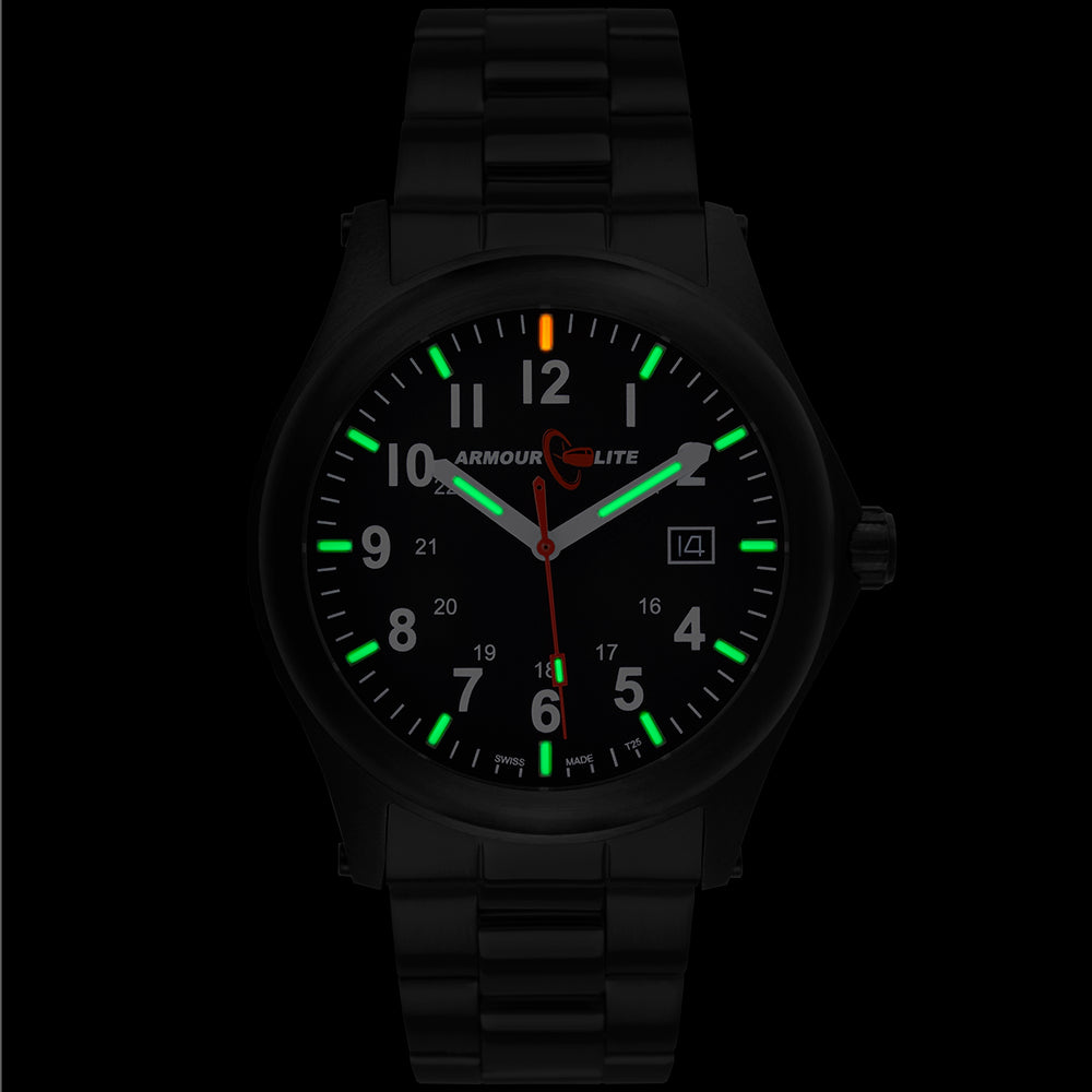 ArmourLite Field Series AL104 Swiss Made Tritium Illuminated Watch with Shatterproof Armourglass