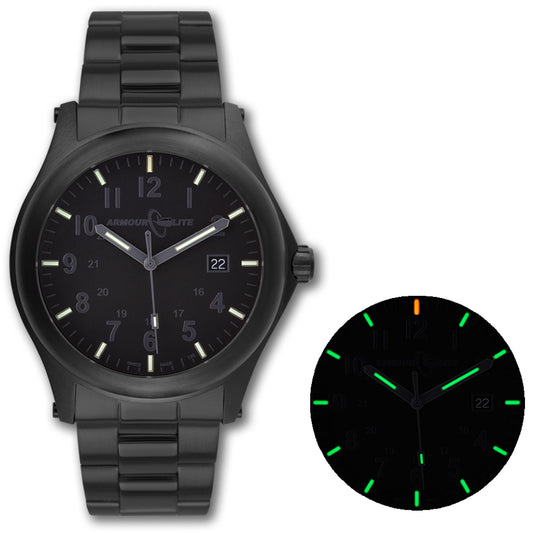 ArmourLite Field Series AL105 Swiss Made Tritium Illuminated Watch with Shatterproof Armourglass