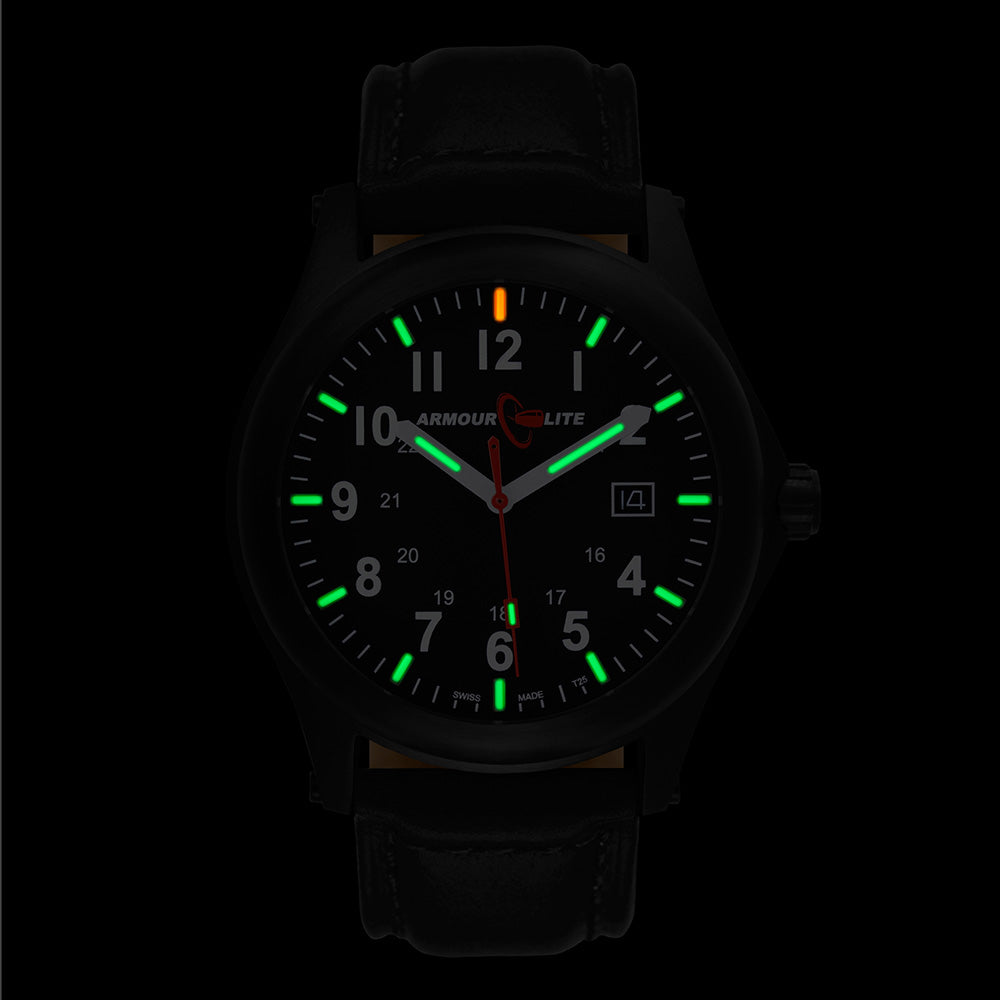 ArmourLite Field Series AL114 Swiss Made Tritium Illuminated Watch with Shatterproof Armourglass