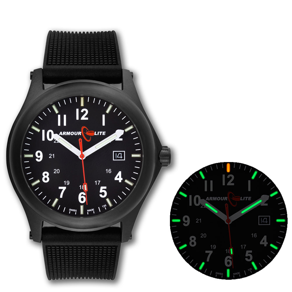 ArmourLite Field Series AL134 Swiss Made Tritium Illuminated Watch with Shatterproof Armourglass