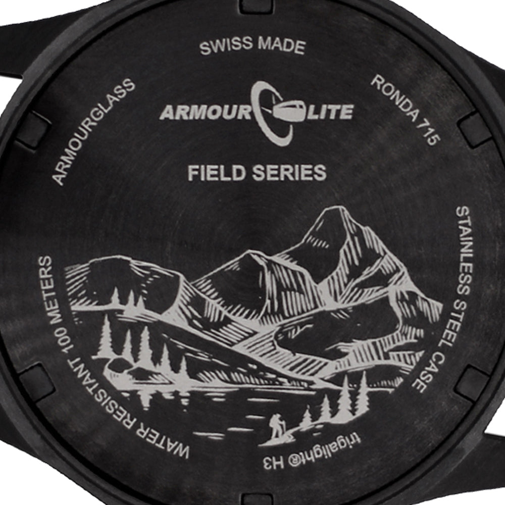 ArmourLite Field Series AL144 Swiss Made Tritium Illuminated Watch with Shatterproof Armourglass