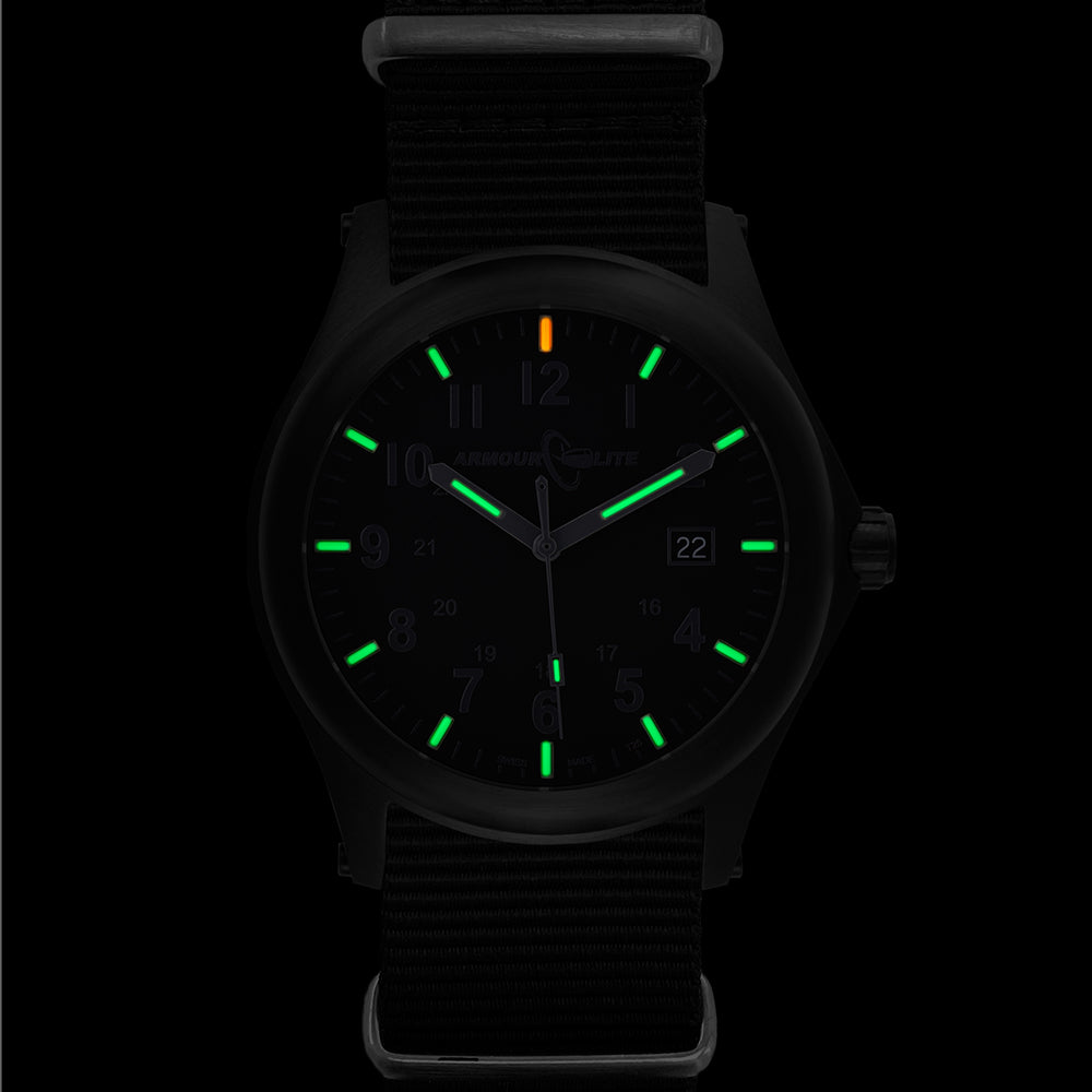 ArmourLite Field Series AL135 Swiss Made Tritium Illuminated Watch with Shatterproof Armourglass