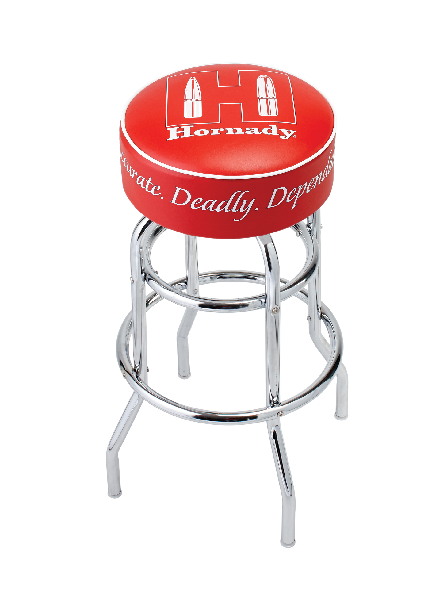 Hornady Bench Stool Chrome/Red Chromed Steel/ Vinyl