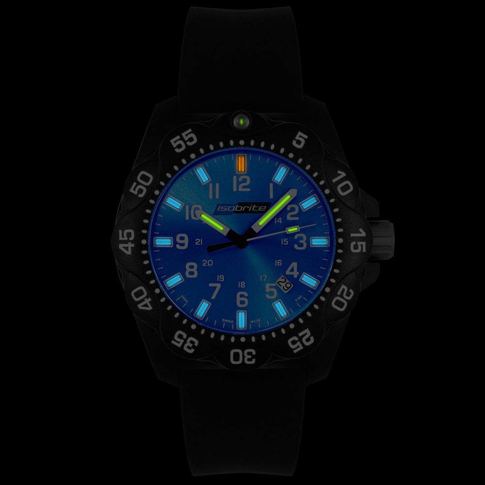 ArmourLite Isobrite ISO353 Valor 39.5mm Midsize Blue T100 Tritium Illuminated Watch