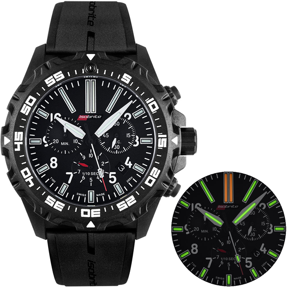 ArmourLite Isobrite Valor Series ISO403 Swiss Made T100 Tritium Illuminated Chronograph