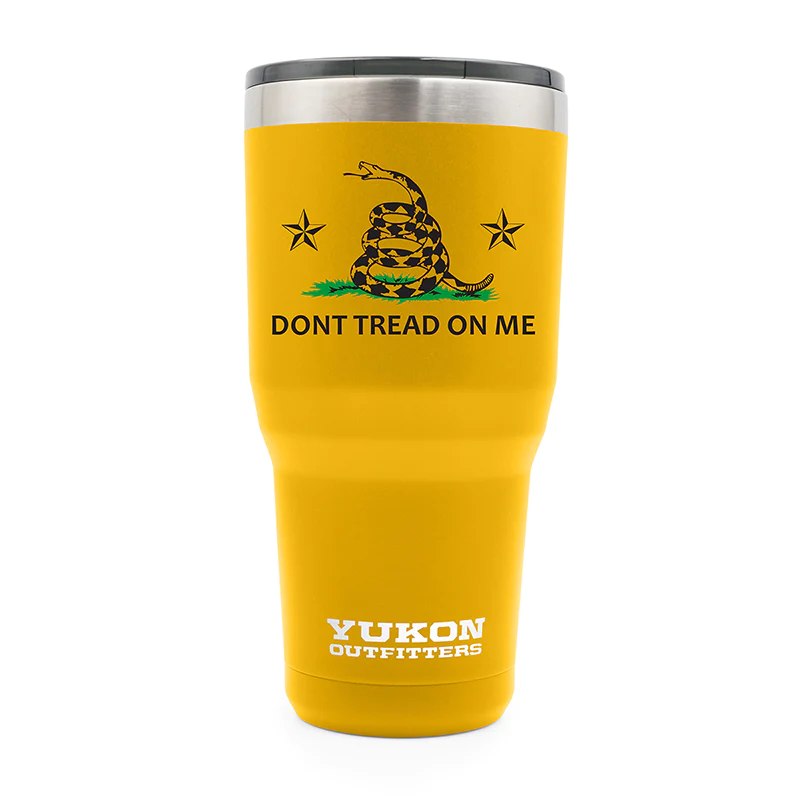 Don't Tread on Me Gold Tumbler